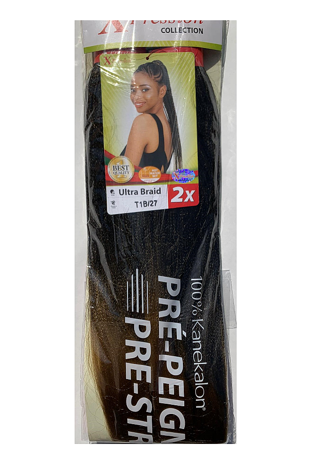 X-Pression Ultra Braid Pre-Stretched 2x length 1pcs