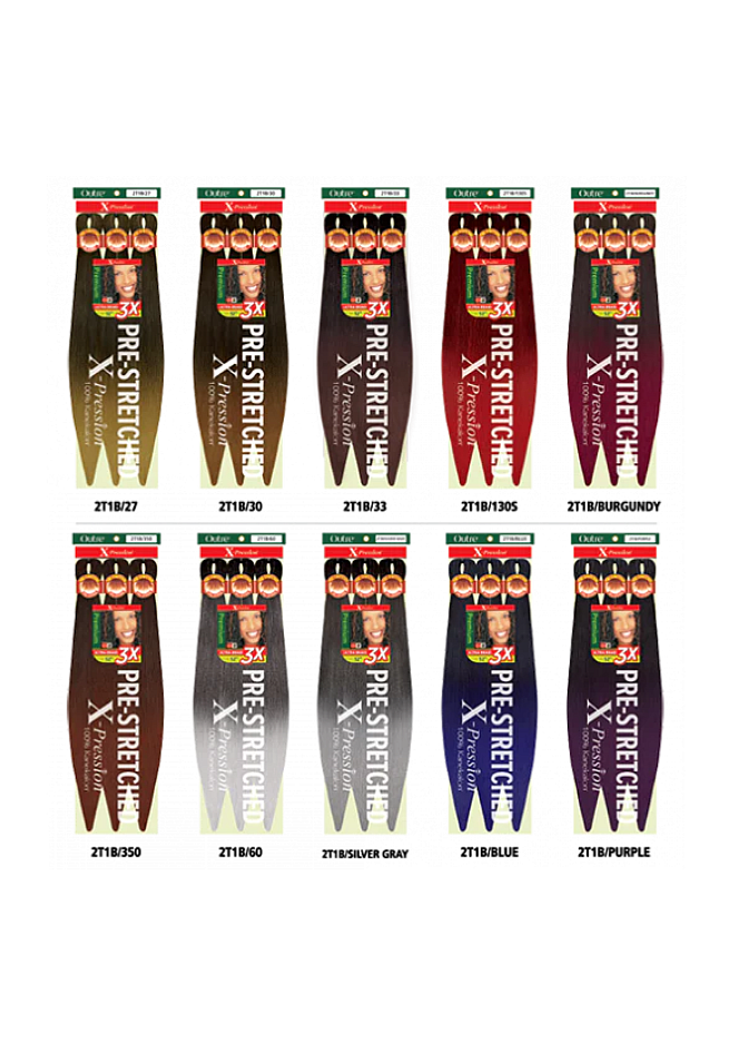 X-Pression Outre Pre-Stretched 3x length 52" 132cm 1pcs