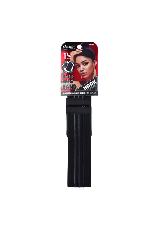 Annie Hook Wig Band 4.5cm Silicone Grip Black (3459) 1pcs