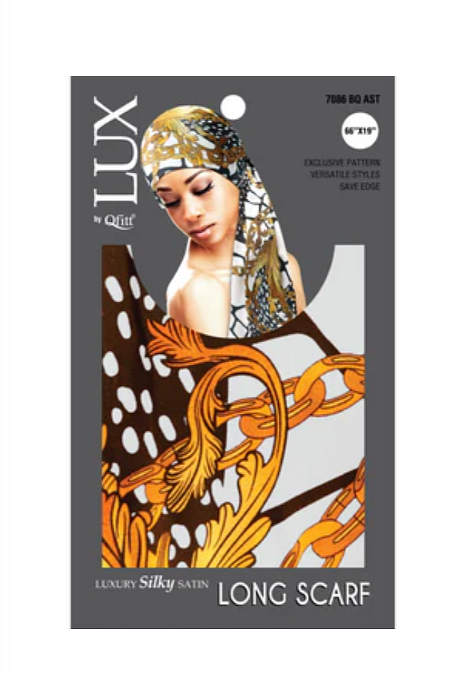 Qfitt SILKY SATIN LONG SCARF 1pcs