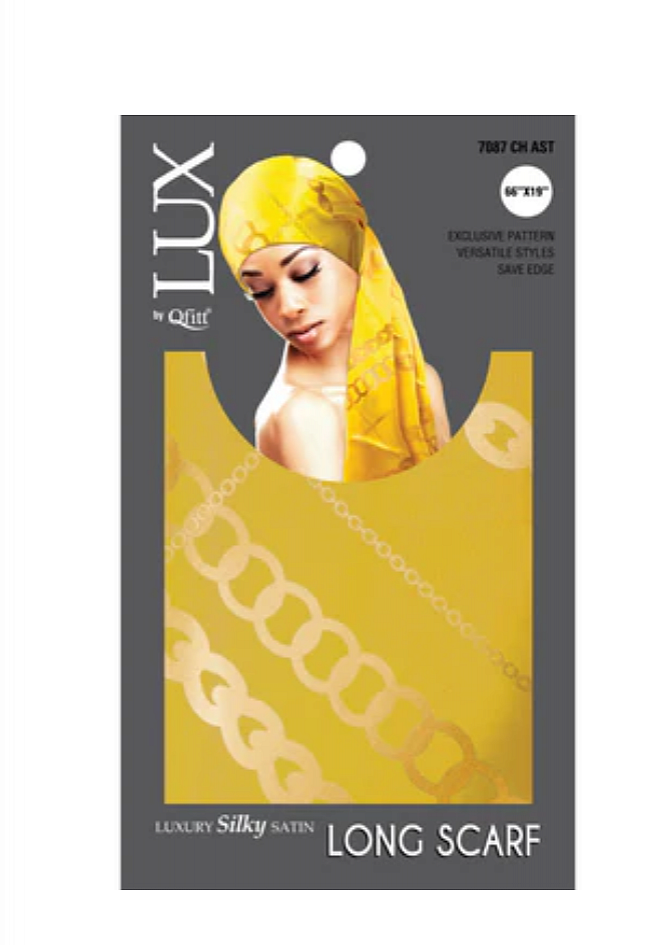 Qfitt SILKY SATIN LONG SCARF 1pcs
