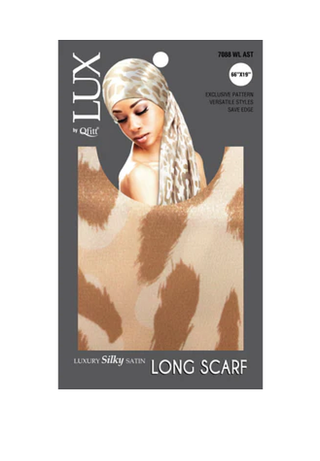 Qfitt SILKY SATIN LONG SCARF 1pcs