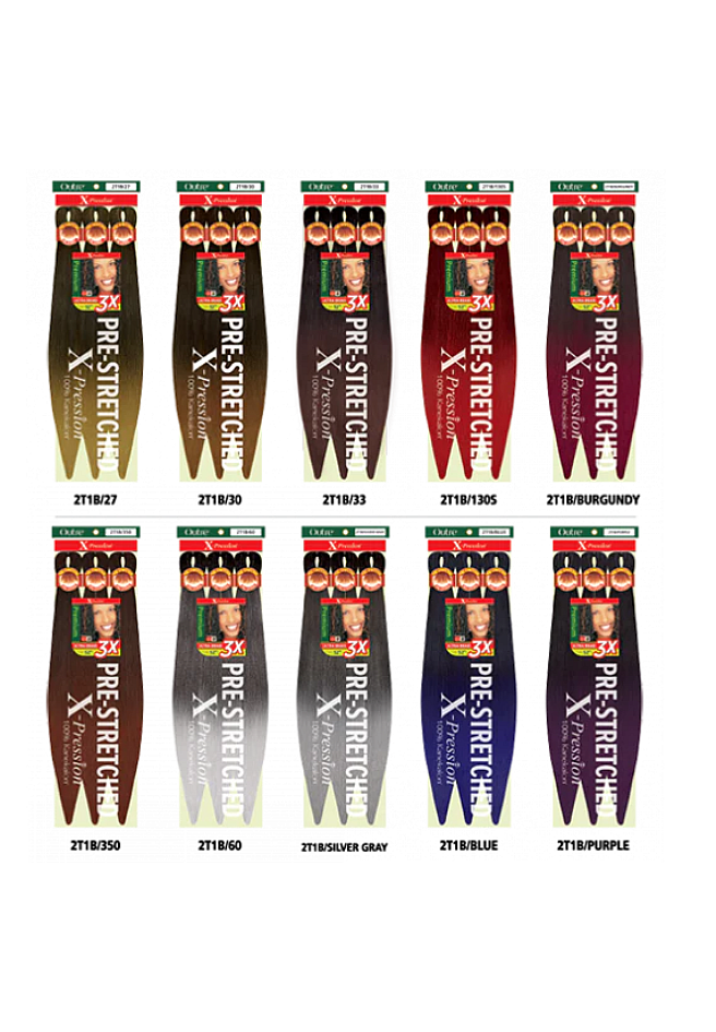 X-Pression Outre Pre-Stretched 3x length 52" 132cm 1pcs