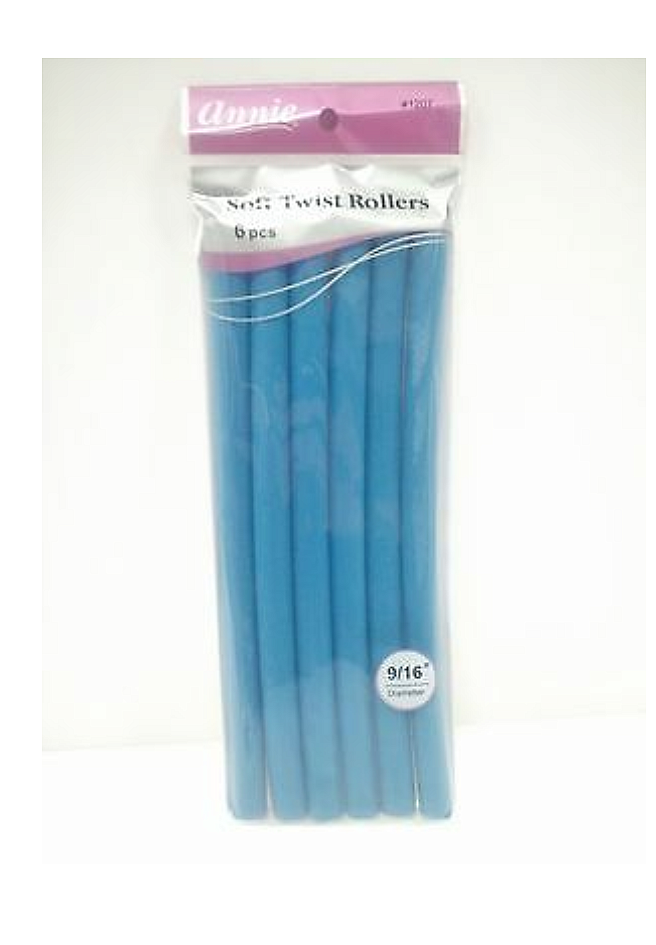 Donna 10" Soft Twist Rollers Blue (7914) 6pcs