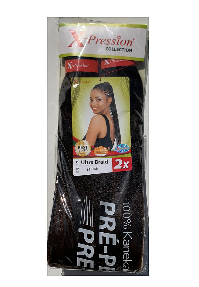 X-Pression Ultra Braid Pre-Stretched 2x length 1pcs