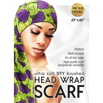 Qfitt Ultra Soft Dty Brushed Head Wrap Scarf AKR (6039) 1pcs