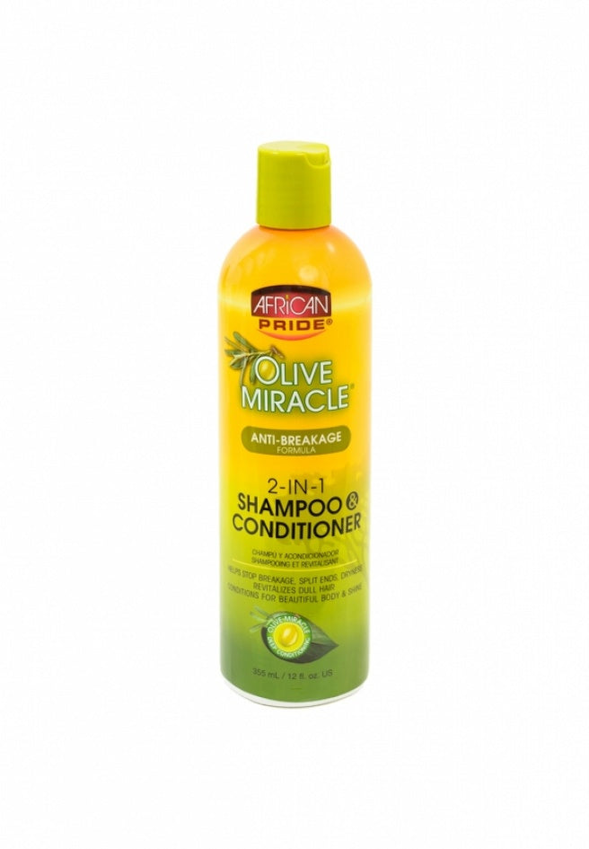 African Pride Olive 2-in-1 Shampoo Conditioner 355ml/12oz
