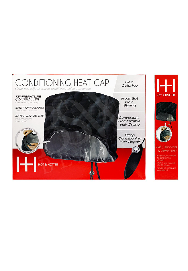 Annie H&H 3In1 Professional Washable Conditioning Heat Cap Black (5757) 1pcs