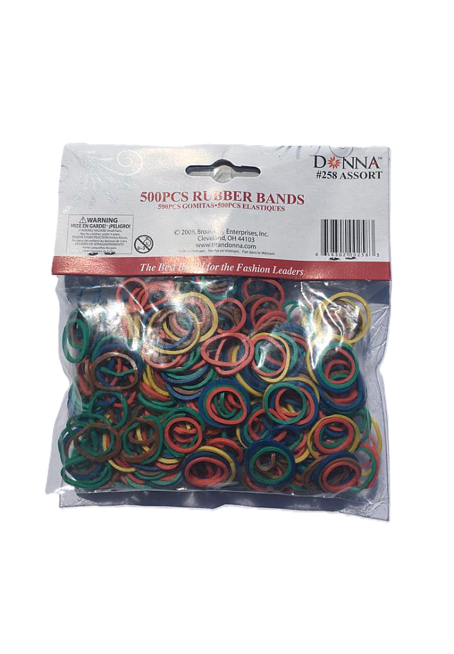 Donna 500 Rubber Bands Assorted (258) 500pcs