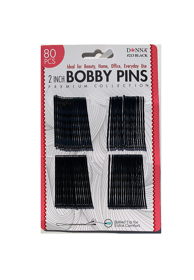 Donna Bobby Pins black 5cm (213) 80pcs