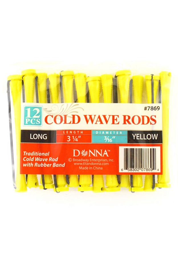 Donna Cold Wave Rods Long Yellow (7869) 12pcs