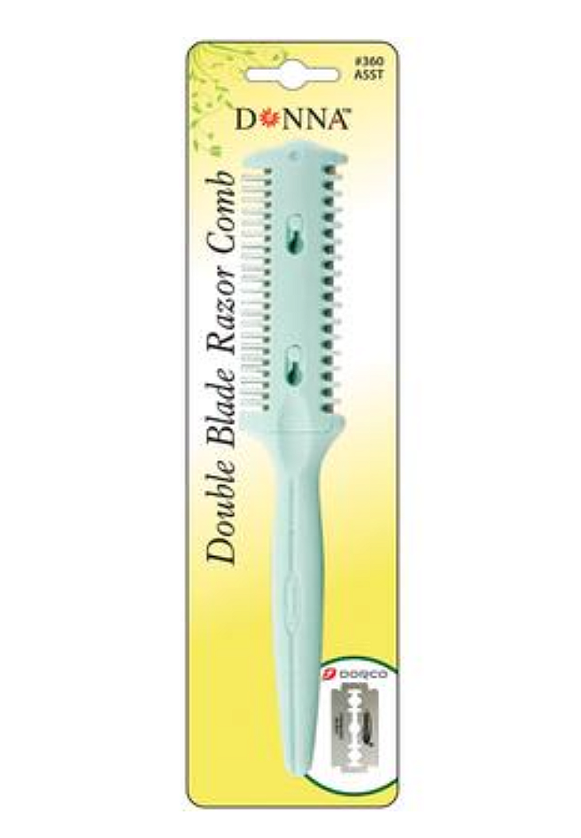 Donna Double Blade Razor Comb assort (360) 1pcs