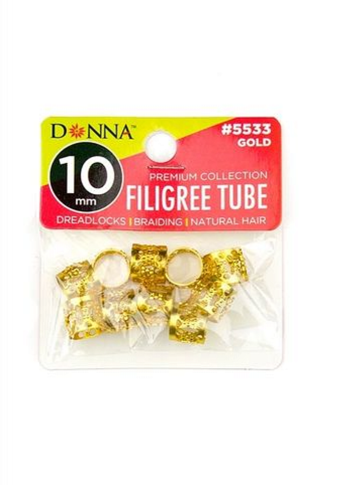 Donna Filigree Tube Gold (5533) 10pcs