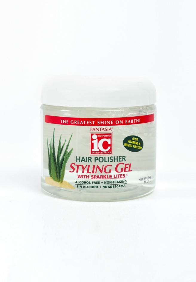 IC Fantasia Styling Gel Hair Polisher with Sparle Lites, Aloe Vera and Vitamin E 454g/16oz