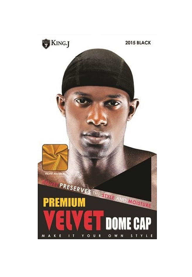 King.J VELVET PREMIUM DOME CAP Black (2015) 1pcs