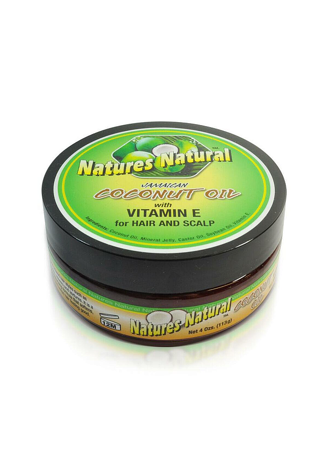 Natures Natural Jamaican Cocoa Oil With Vitamin E For Hair and Scalp 113g/4oz