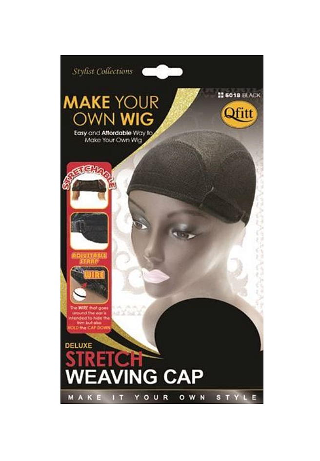 Qfitt Deluxe Stretch Weaving Cap Black (5018) 1pcs