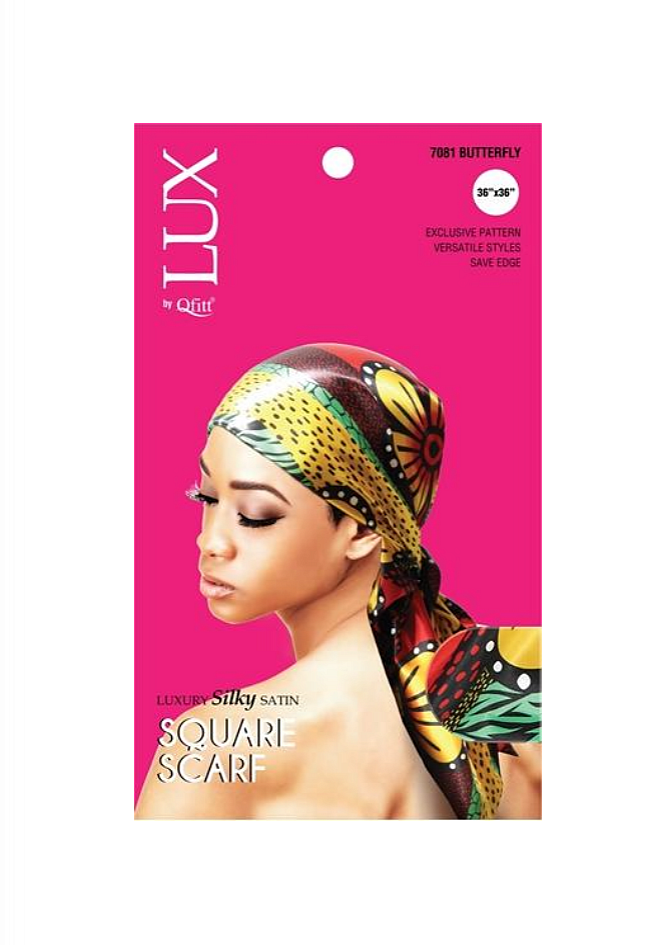 Qfitt SILKY SATIN SQUARE SCARF 1pcs