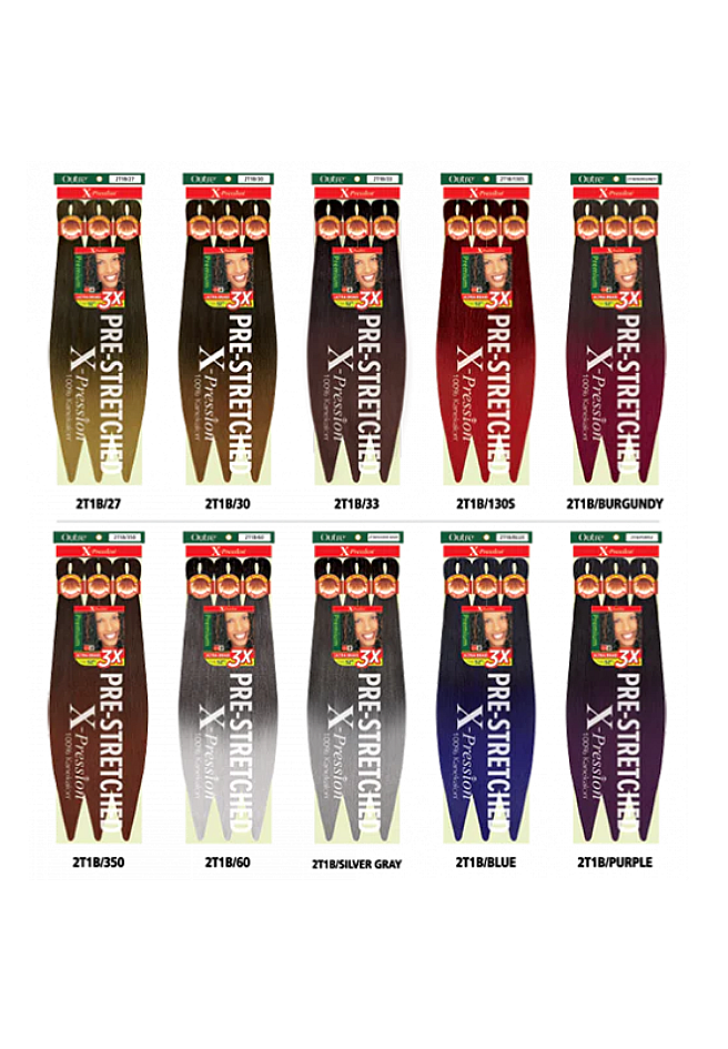 X-Pression Outre Pre-Stretched 3x length 52" 132cm 1pcs